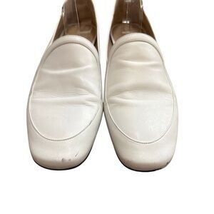 Jil Sander White Leather Loafers